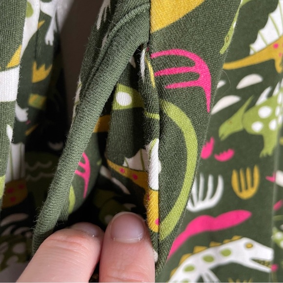 Piccolina Long Sleeve Dinosaur Print Cotton Dress, 6 - Picture 8 of 9